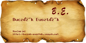 Buczák Euszták névjegykártya